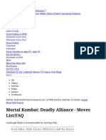 Mortal Kombat - Deadly Alliance - Moves List - FAQ