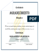 Certificado de Agradecimiento