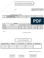 Cuadro Comparativo de Cotizaciones Vacio