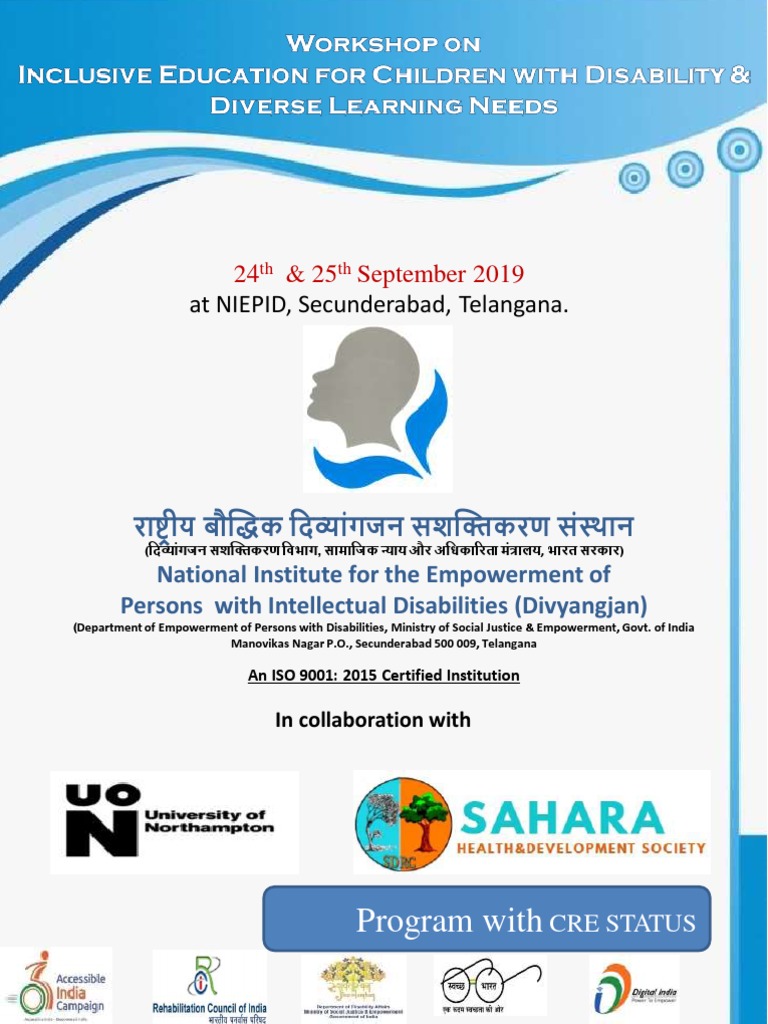 Workshop On Inclusive Education For Children With Disability & Diverse ...