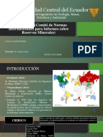 Estándares internacionales para la presentación de informes de recursos y reservas minerales