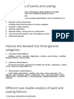 Failure Analysis of Paints and Coating
