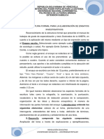 Estructura Formal Para La Elaboracion de Ensayos Investigativos