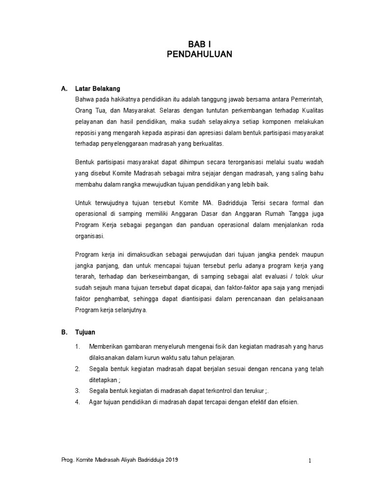 Program Kerja Komite