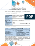 Guía de actividades y Rubrica de evaluación - Paso 2 - Elaborar el proceso administrativo en una empresa como estudio de caso.docx