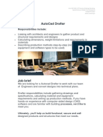 Job Description Autocad Drafter