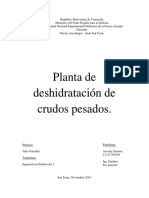 Planta de Deshidratacion de Crudos Pesados