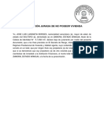 Declaracion Jurada de No Poseer Vivienda Saren