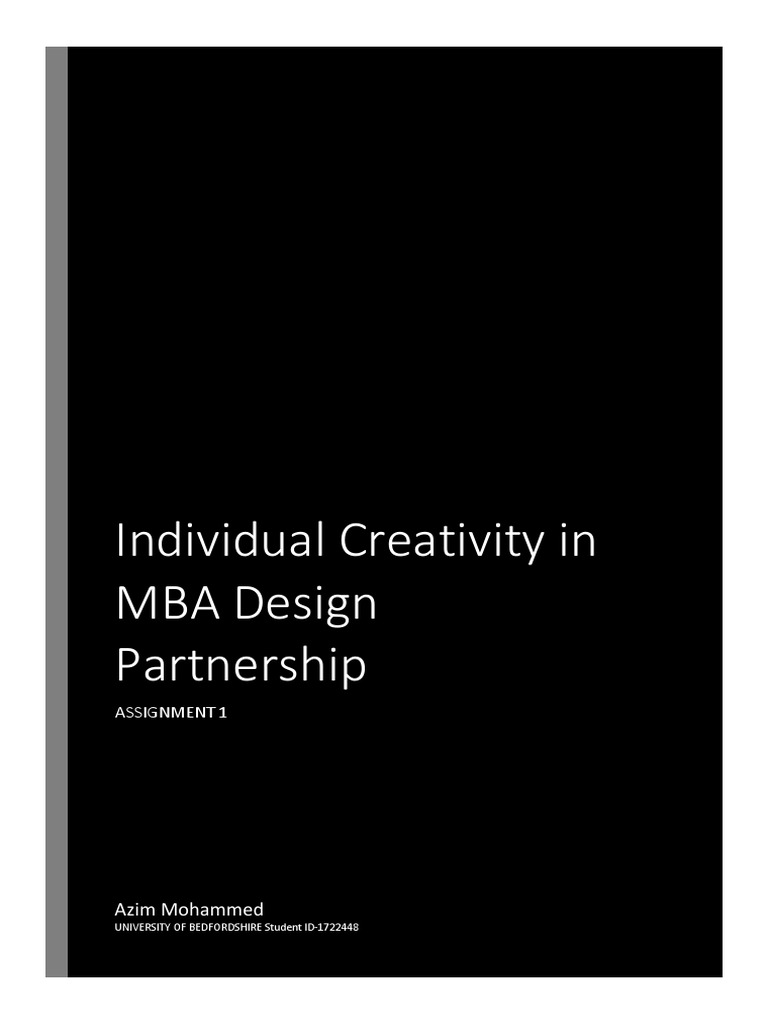 Enhancing Creativity in MBA Design | PDF | Creativity | Motivation