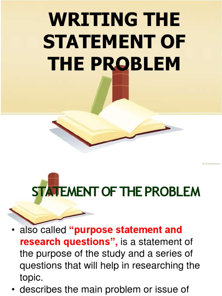 writing statement of the problem in research ppt