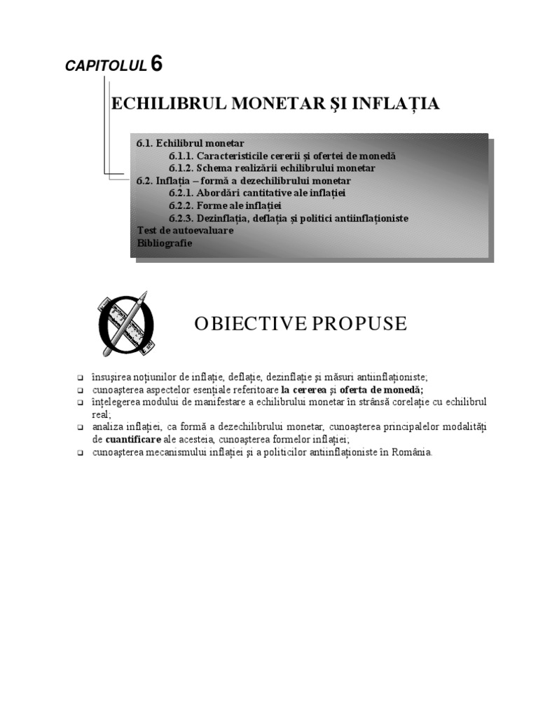 Echilibru Monetar Si Inflatia | PDF
