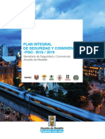 Plan Integral de Seguridad y Convivencia -Pisc- 2016 2019