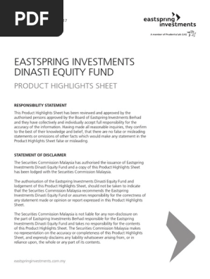 Eastspring Investments Dinasti Equity Fund Product Highlights Pdf Investment Fund Derivative Finance