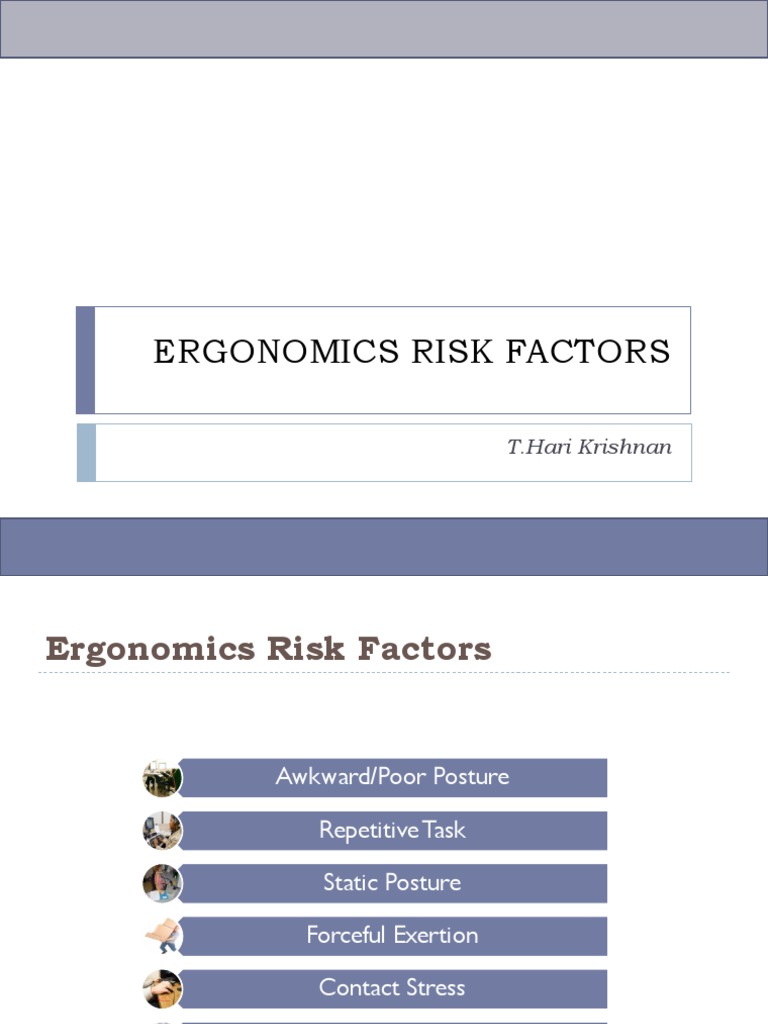 Ergonomics Risk Factors | PDF
