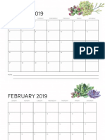 2019 Succulent Calendar To Days Creative Life