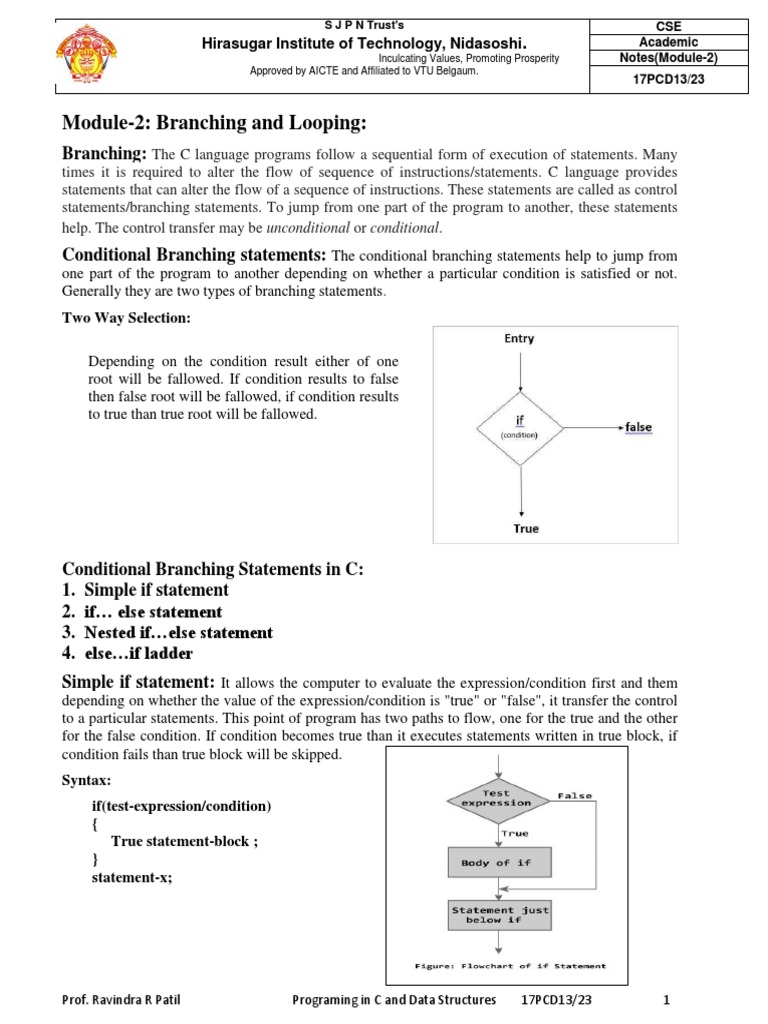 1 Sem | PDF | Control Flow | C (Programming Language)