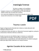 Traumatología Forense: Lesiones, Causas y Agentes