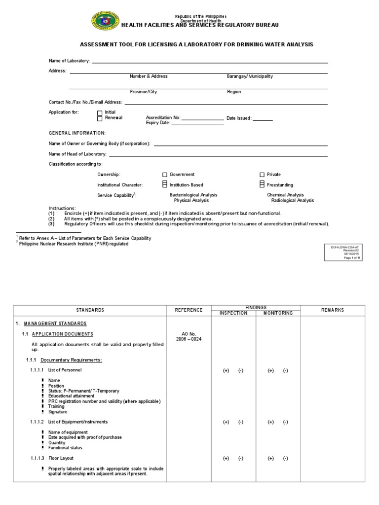 Water Testing Lab Rev24132015l PDF Calibration Chemist