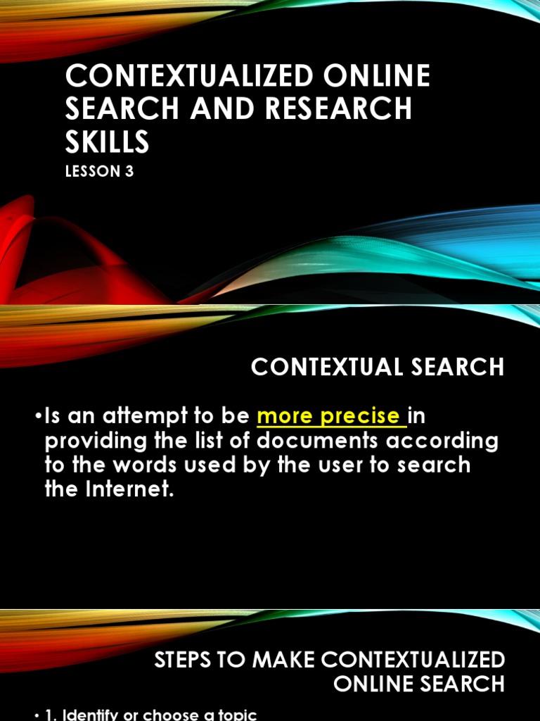 online search and research skills how they are related