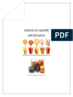 Analysis of Fruit and Vegetable Juices