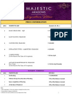 Signature Villa Price Sheet