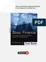 Test Bank For Basic Finance An Introduction To Financial Institutions Investments and Management 11th Edition Mayo