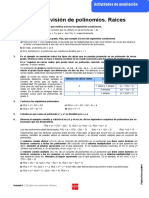 Ejercicios de Ampliación de La Unidad 6 Correspondiente Al Tema de División de Polinomios.