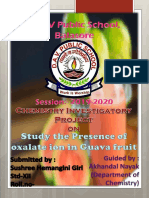 Presence of Oxalate Ions in Guava Fruit
