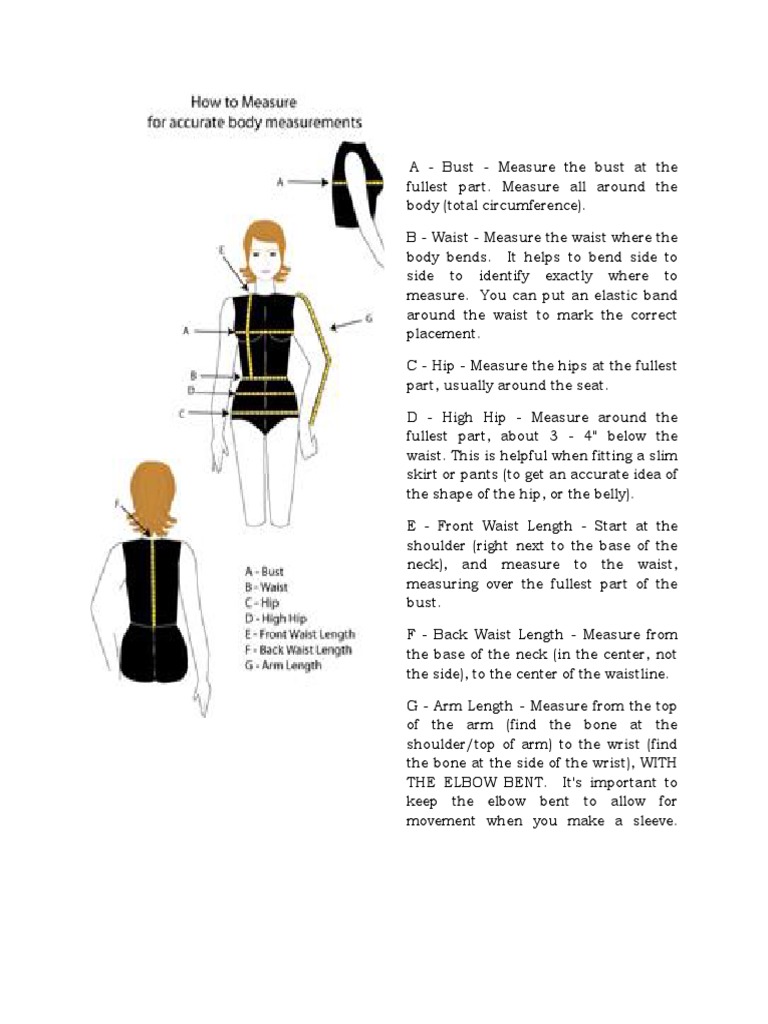 Body Measurement Techniques Guide | PDF