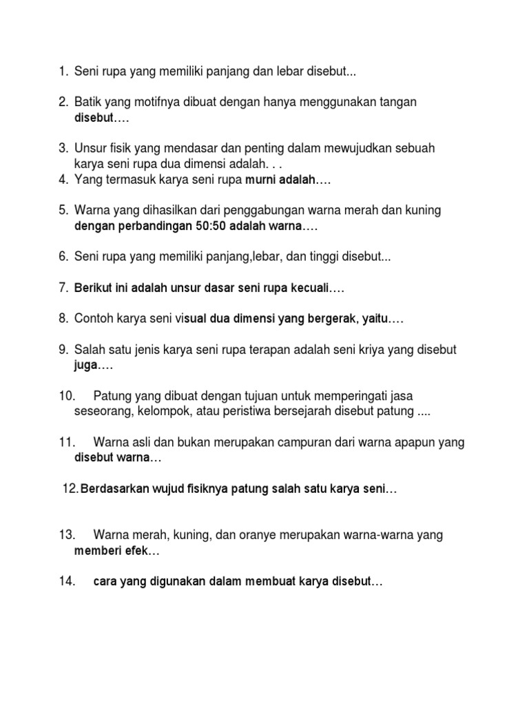 Kisi Seni Budaya Pdf