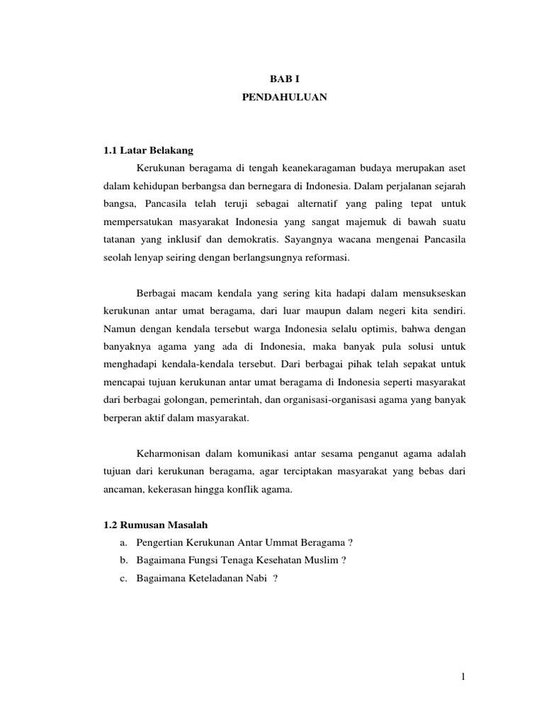 Makalah Kerukunan Antar Umat Beragama Docx