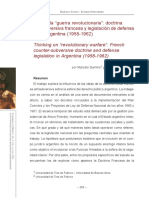 Thinking on “Revolutionary Warfare” French Counter-subversive Doctrine and Defense Legislation in Argentina (1958-1962)