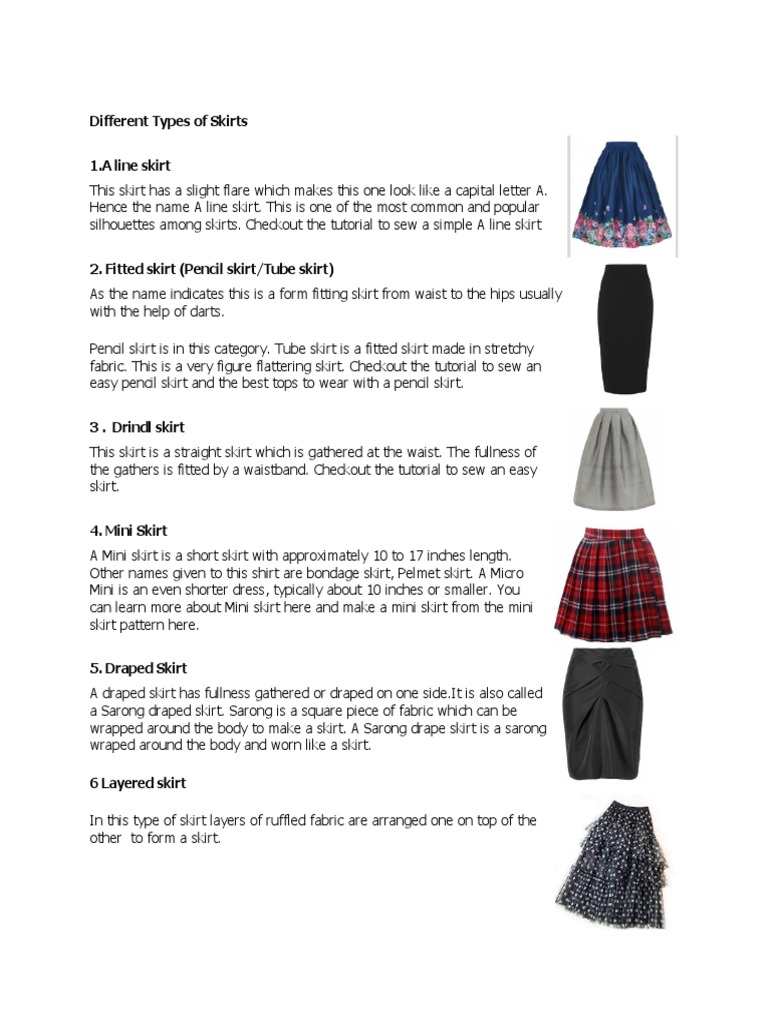 Different Types Of Skirts Skirt Softlines Retail