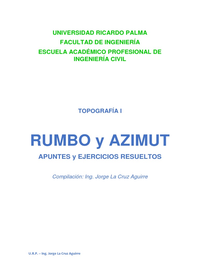 Topografía: Rumbo y Azimut | PDF