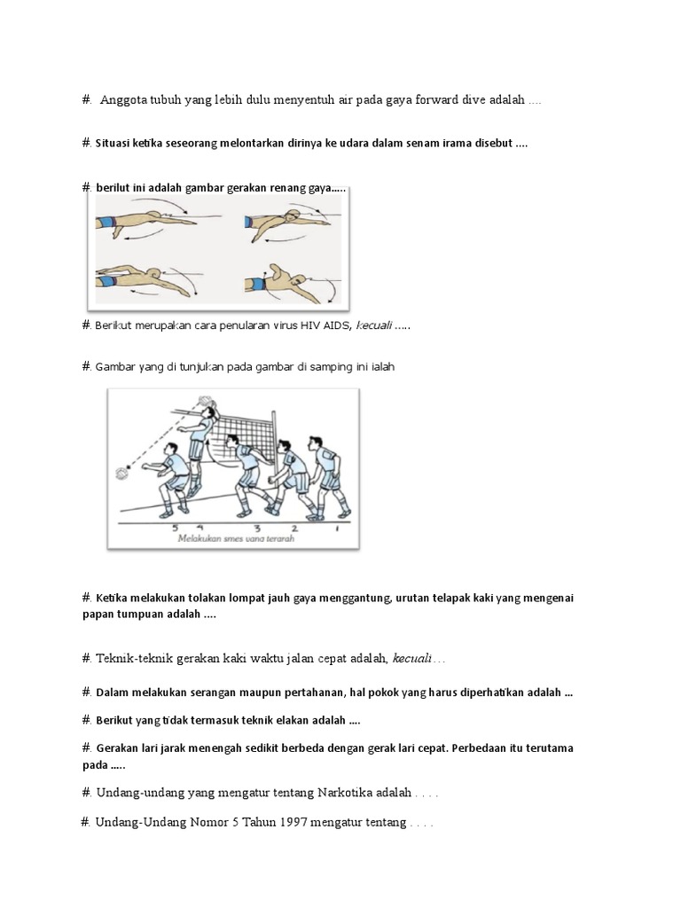 Soal Uas Pjok Untuk Kelas 12 Pdf