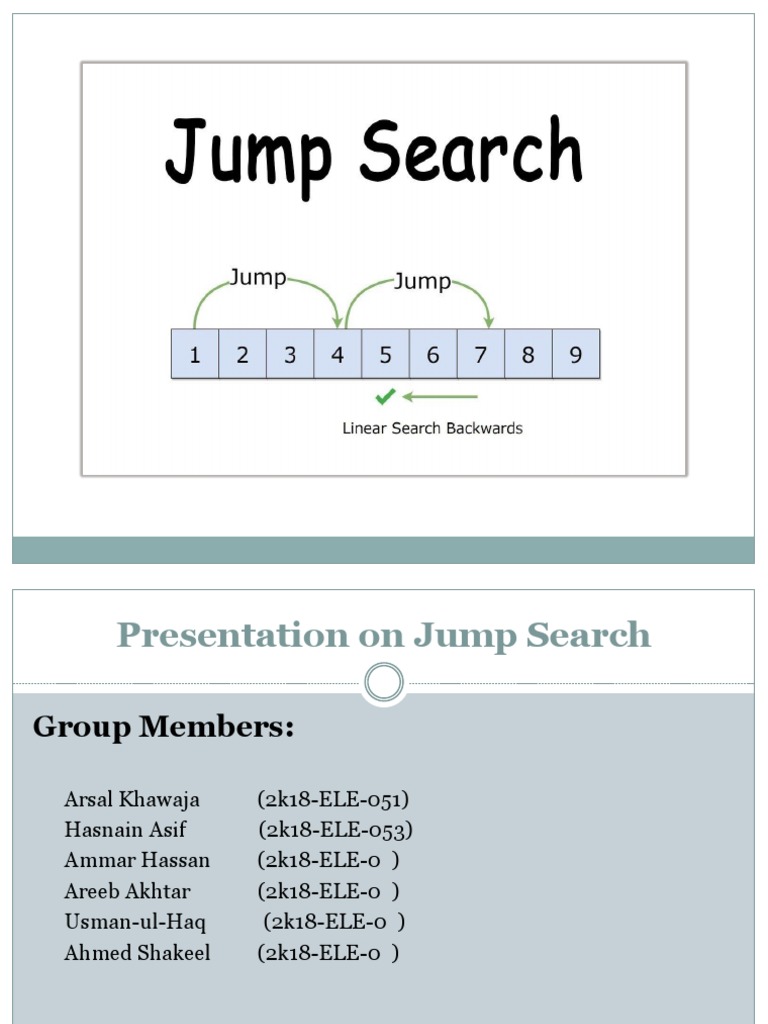 Presentation On Jump Search | PDF