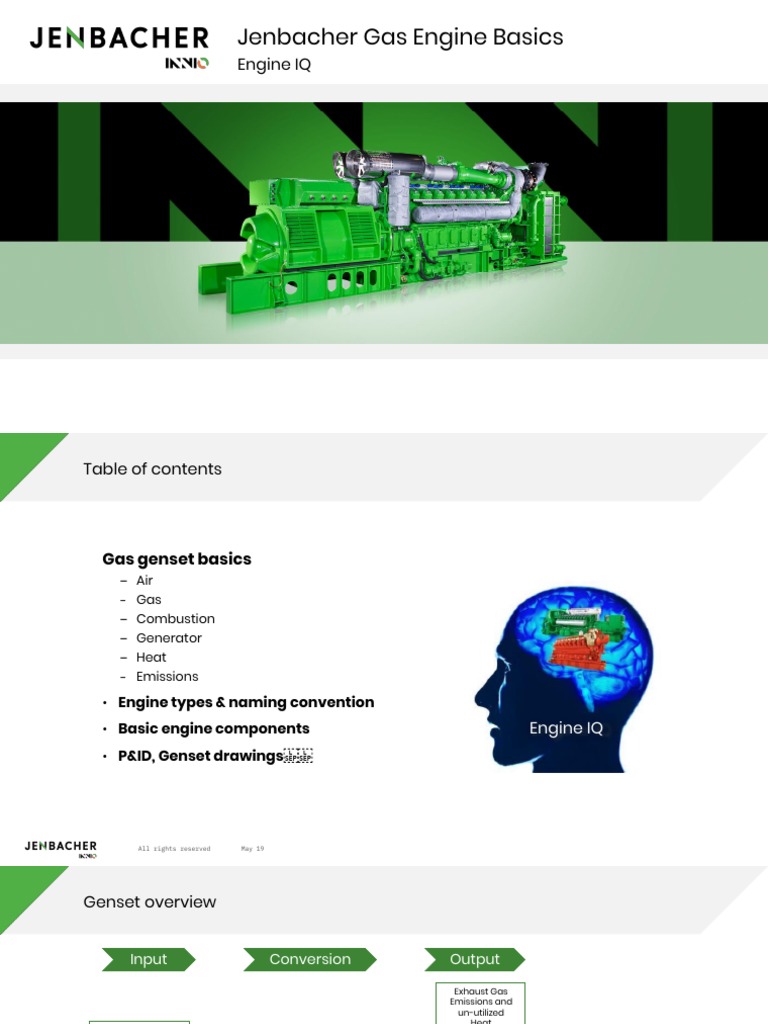 Jenbacher Gas Engine Overview | PDF | Internal Combustion Engine | N Ox