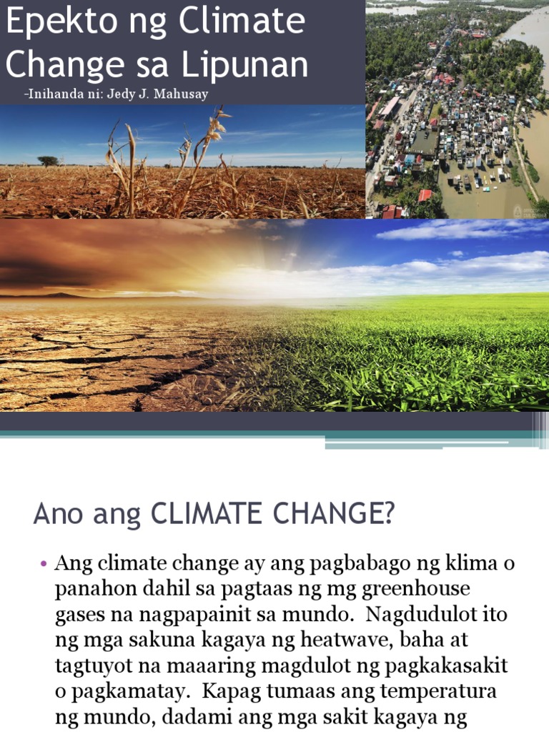 ano ang epekto ng climate change essay tagalog