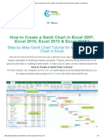 Manual Gráfico de Gantt No Excel