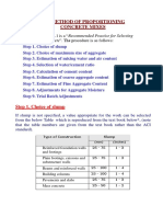 ACI Method of Proportioning Concrete Mixes