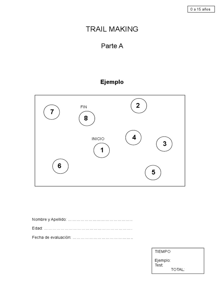 Test TMT A para Niños: Evaluación y Baremos | PDF