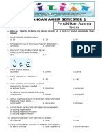 Soal UAS PAI Kelas 2 SD Semester 1 (Ganjil) Dan Kunci Jawaban PDF