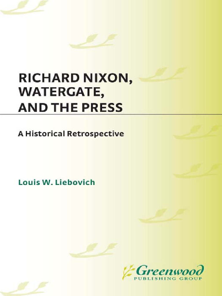 Watergate PDF Richard Nixon Watergate Scandal