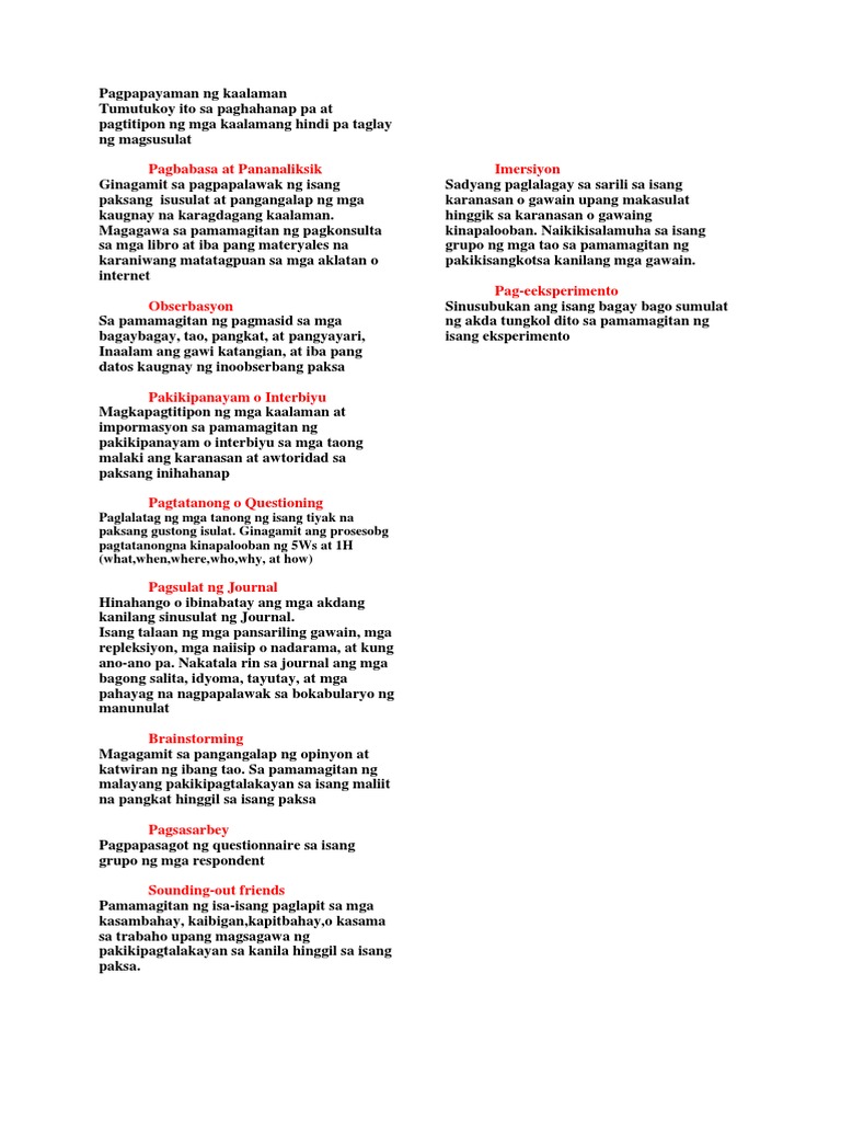 Estratehiya NG Pangangala NG Mga Datos o Impormasyon Sa Lahat | PDF