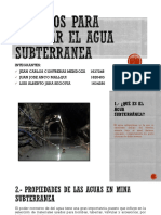 Estudios para Evacuar El Agua Subterranea