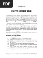 Hist Topic 20 Cripps Mission 1942 PDF