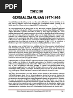 HIST TOPIC 30 General Zia Ul Haq 1977 1988 PDF