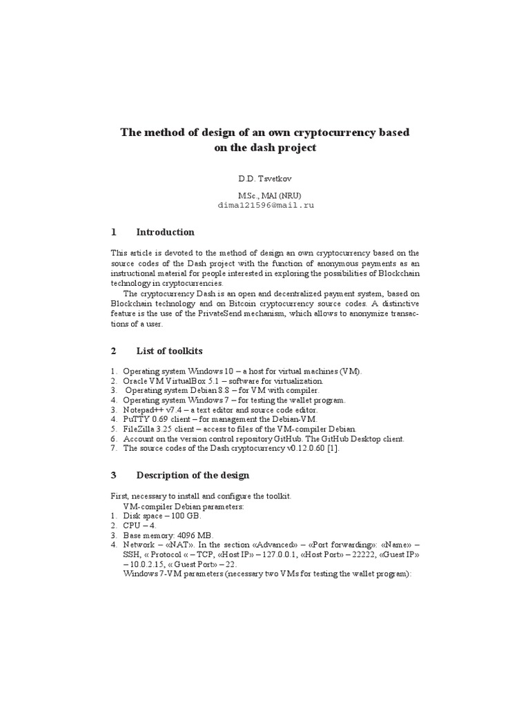 Cryptocurrency Design Guide | PDF | Virtual Machine | Operating System