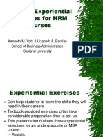 Trio of Experiential Exercises For HRM Courses 5