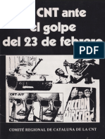 La CNT Ante El Golpe Del 23 de Febrero (Comité Regional de Cataluña de La CNT, Barcelona, Abril 1981) B